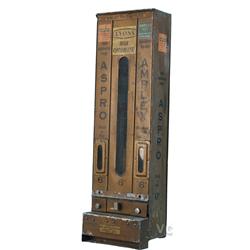 3 Column Metal Wall Hanging Vending Machine w/ Original