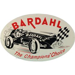 Bardahl "The Champions' Choice" Oval Tin Sign - 24" x 1