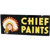 Image 1 : Chief Paints Tin Sign - 28" x 12"