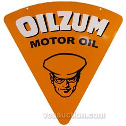 Oilzum Motor Oil Triangular Tin Sign, Contemporary - 32