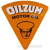 Image 1 : Oilzum Motor Oil Triangular Tin Sign, Contemporary - 32