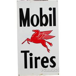 Mobil Tires Porcelain Sign Reproduction - 16  x 30 