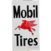 Image 1 : Mobil Tires Porcelain Sign Reproduction - 16" x 30"