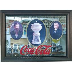 Drink Coca Cola Advertising Mirror In Frame w/ Pictures