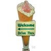 Image 1 : Lighted Figural 3-D TCBY Cone Shaped Sign "Welcome Dri