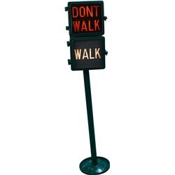 Traffic Sign Walk / Don't Walk On Stand, Works - 58" Ta