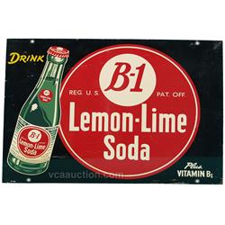 B-1 Lemon-Lime Soda Double Sided Metal Sign - 28" x 20"