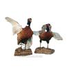 Image 1 : Lot Of 2 Stuffed Pheasants On Wood Base