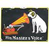 Image 1 : "His Masters Voice" Porcelain Gramophone Sign - 11" x 8