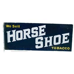 horseshoe tobacco sign Vintage Horse Shoe Framed Advertisement Industrial Artifacts Vintage WE SELL HORSESHOE TOBACCO