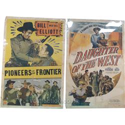 Lot Of 2 Movie Posters:  "Daughter Of The West" & Pione