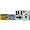Image 1 : Lot Of 4 Metal Traffic Signs:  Caution Pedestrian Cross