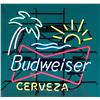 Image 1 : Budweiser Neon Sign- Palm Tree And Sun N.O.S.