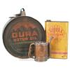 Image 1 : Lot Of 3 Items:  Dura Motor Oil Tin Can, Shell Gasoline