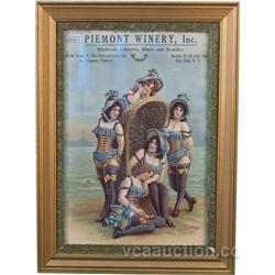 Piemont Winery Bathing Beauties Sign Framed - 18" x 24"