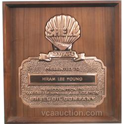 Copper - Shell Oil Company Dealer Plaque Celebrating Hi