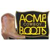 Image 1 : Neon Sign "Acme Boots" w/ Lifesize Plastic Cowboy Boot