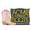 Image 2 : Neon Sign "Acme Boots" w/ Lifesize Plastic Cowboy Boot