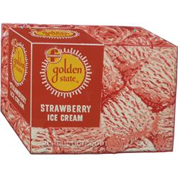 Golden State Strawberry Ice Cream Embossed Die-Cut Tin