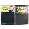 Image 1 : Lot Of 2 Tin Menu Boards:  Pepsi - 19" x 27" & Squirt -