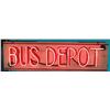 Image 2 : Outdoor Neon Sign "Bus Depot" (Red Neon) Working - 35"