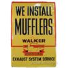 Image 1 : Walker Muffler Embossed Tin Sign "We Install Mufflers"