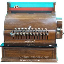 National Cash Register Model 728, Smooth Metal w/ Wood