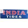 Image 1 : India Tires Large Porcelain Sign, Red, White & Blue, Ex