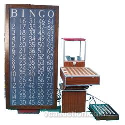 Antique Bingo Machine, Complete w/ Light Up Board MFG B