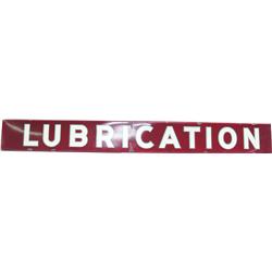 "Lubrication" Chevron Service Station Porcelain Sign