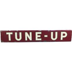 " Tune Up" Chevron Service Station Porcelain Sign, Maro