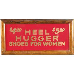 Lot Of 2 Advertising Signs:  Heel Hugger Shoes For Wome