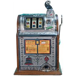 5 Cent Mills Gooseneck Spearmint Slot Machine w/ Key