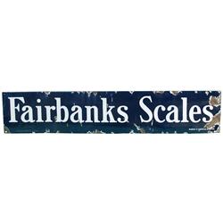 Fairbanks Scales Porcelain Sign Burdick N. American Bld