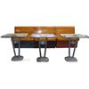 Image 1 : Brunswick Bowling Alley 3 Lane Bench & Desk Set - Bench