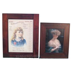 Lot Of 2 Framed Prints:  Ayers Sarsaparilla Liberty Bel