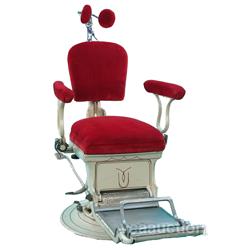 Older Restoration On Ornate Dentist Chair - Cream Color