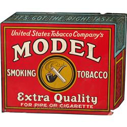 Model Smoking Tobacco Advertising Tin Sign - 18  x 15 