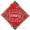Image 1 : Lot Of 4 Railway Express Agency Signs:  2 REA Porcelain
