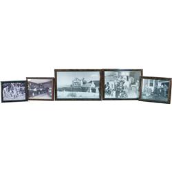 Lot Of 5 Framed Old Time Photos:  Old Rhyolite Depot -