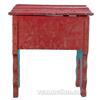 Image 1 : Victorian Carved & Red Painted Bedside Stool w/ Compart