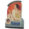 Image 1 : Raleigh Cigarettes Die-Cut Cardboard Easel Back Sign -