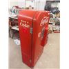 Image 2 : Coca- Cola Cooin Operated Upright Vendor Model 39 Machine with Internal Drum- we added a plug and is