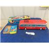 Image 1 : Japan " Modern Toy" Brand Sonicon Battery Operated Tin Bus with Box 14" x 4.5" x 4"