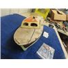 Image 2 : Wooden Battery Operated Boat - No Markings Found 22" x 8" x 7"