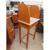 Image 2 : Oak Telephone Pay Phone Stand 61" x 25" x 17"