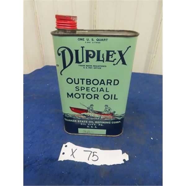 Duplex Outboard Motor Oil Quart Can