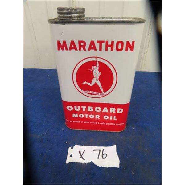 Marathon Outboard Motor Oil Quart Can