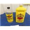 Image 1 : 2 Pennzoil Outboard Oil Quart Cans; 1) Glass, 1) Plastic