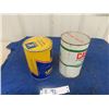 Image 2 : 2 Quart Tins; 1) Ultramar Motor Oil, 1) Castrol 2 Stroke Motor Oil